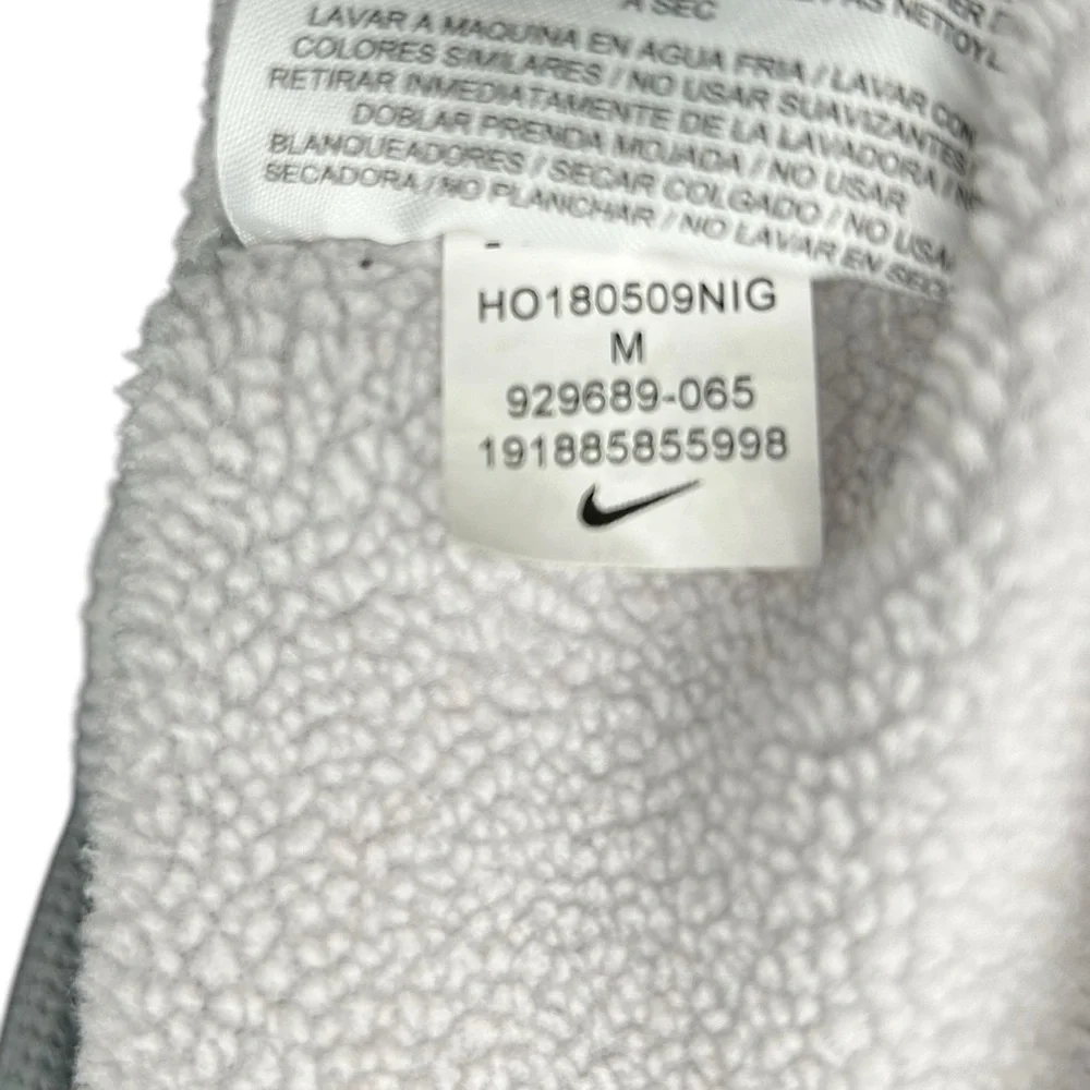 NIKE Just Do It Womens Gray Pullover Long Sleeve Pockets Sweatshirt Size Medium